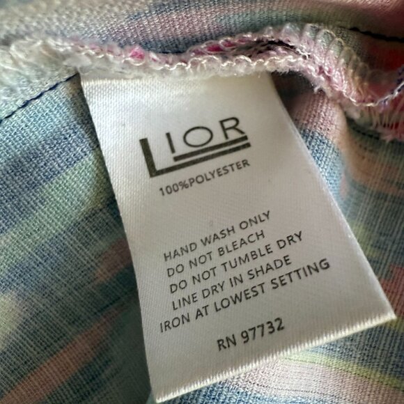 Lior Paris Abstract Print Button-Down Shirt Top Medium Multicolor Colorful - Picture 4 of 6